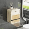 Non-perforated bathroom tissue box, waterproof, popular, high-end creative wall-mounted toilet tissue box, toilet roll box, storage rack Application Scenario